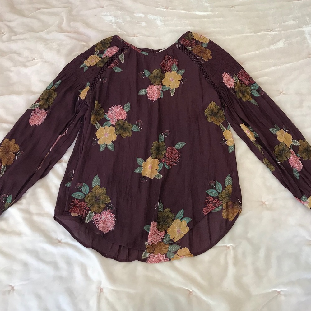 LOFT maroon blouse
